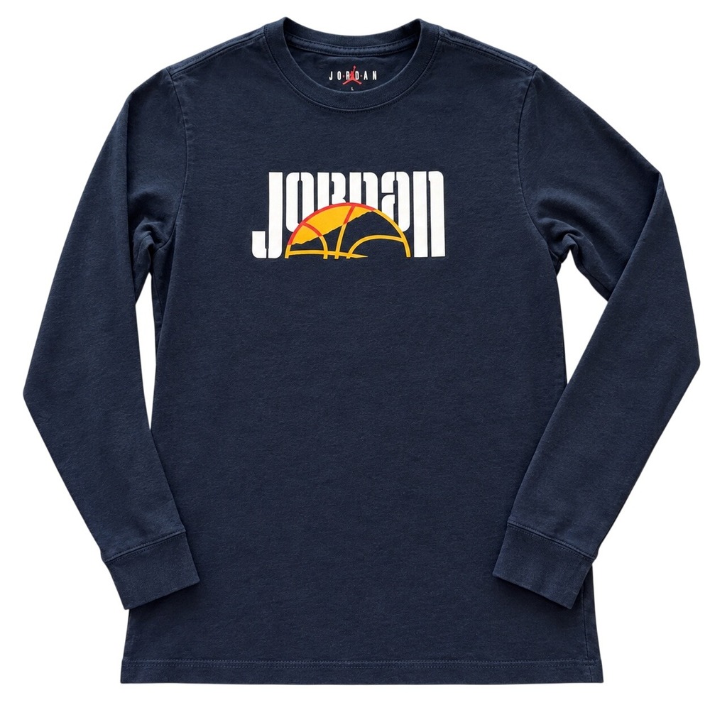 Jordan Long Sleeve Shirt Small Black Graphic Jumpman Basketball Tee